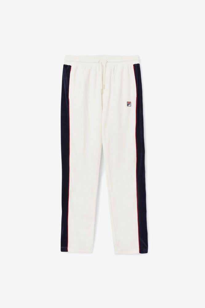 Fila Cima Velour Pants White - Mens - 42596DHSZ